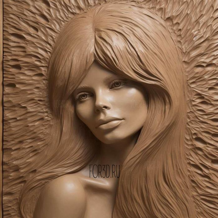 Brigitte Bardot 1 stl model for CNC